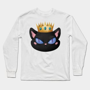 Black cat crown Long Sleeve T-Shirt